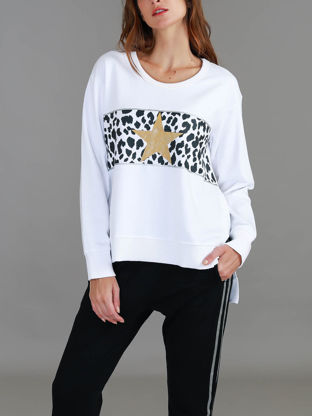 Kerrie Leopard Band Sweatshirt