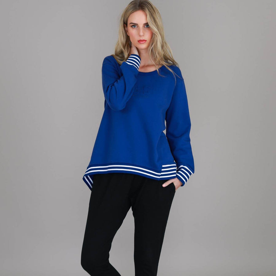 Gwyneth Striped Rib Sweatshirt size guide