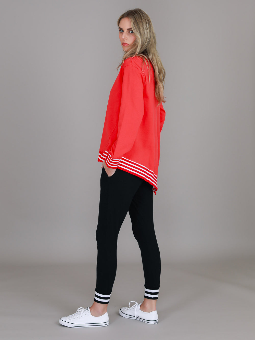 Emignute Asymmetrical Ruffled Sweatshirt main image 0