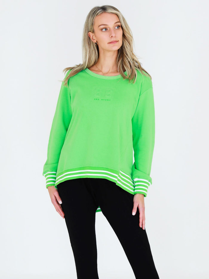 Gwyneth Striped Rib Sweatshirt