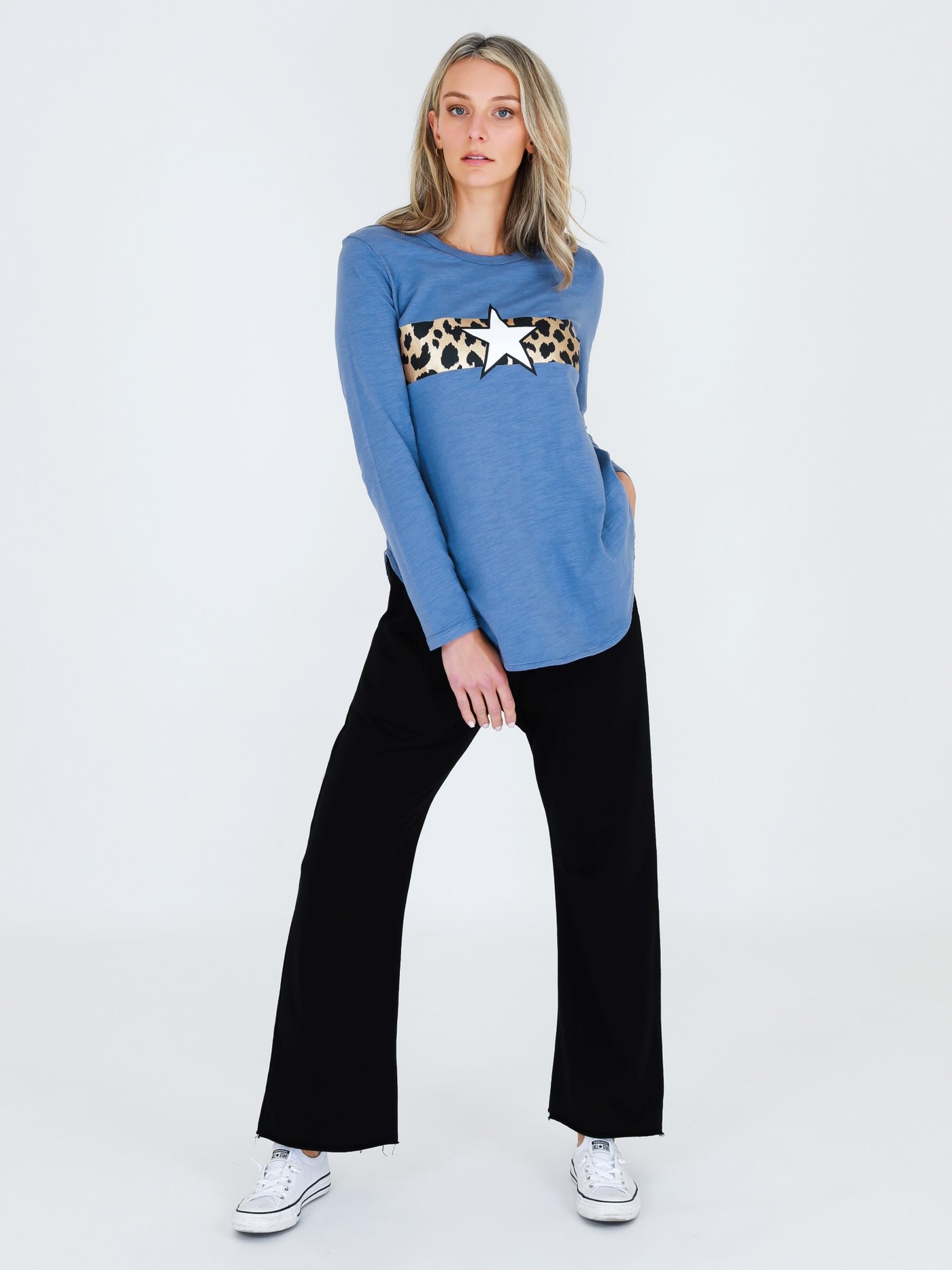 Alvie Leopard Print Long Sleeve T Shirt