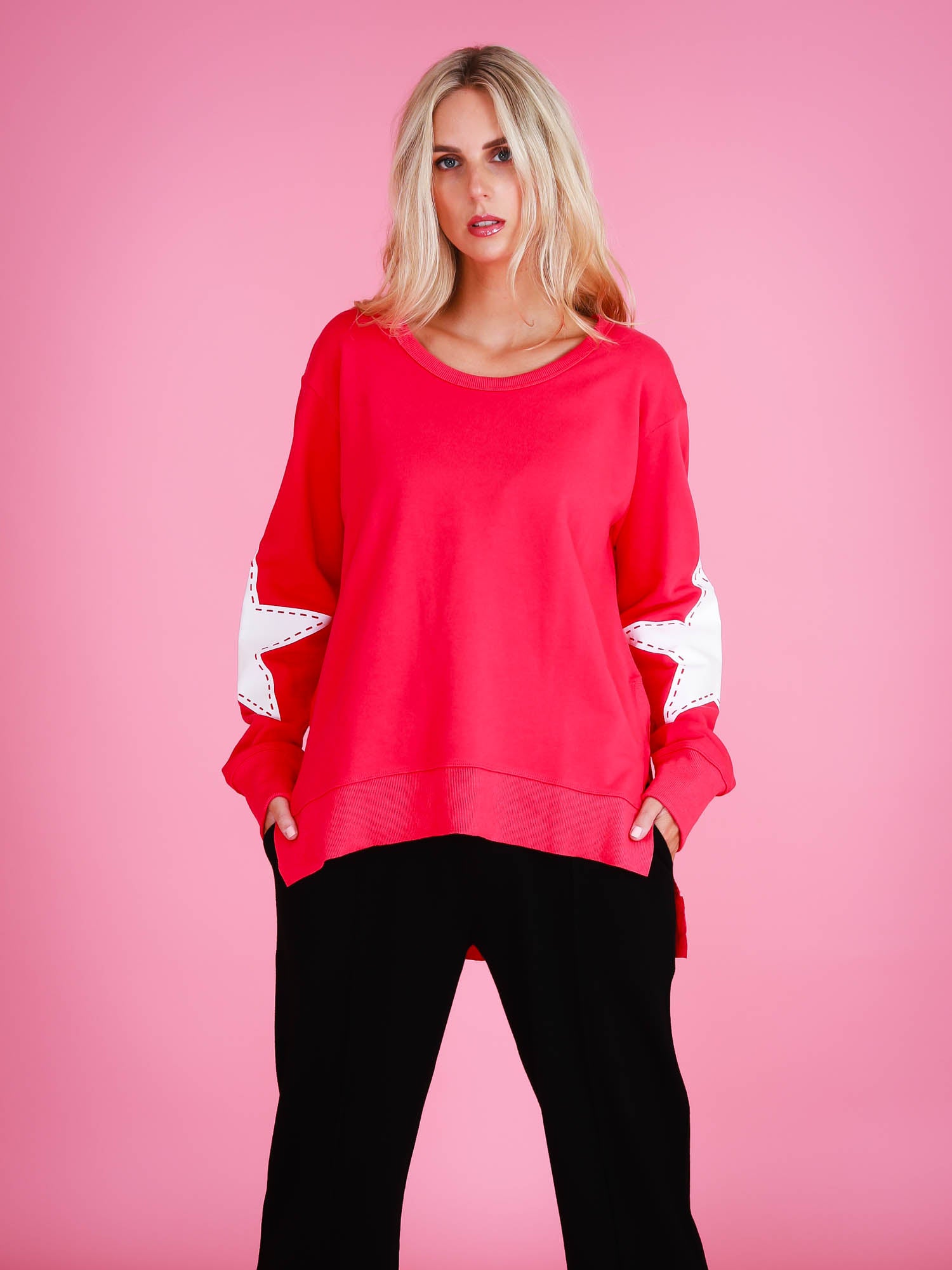 womens sweater sets #color_pink flash