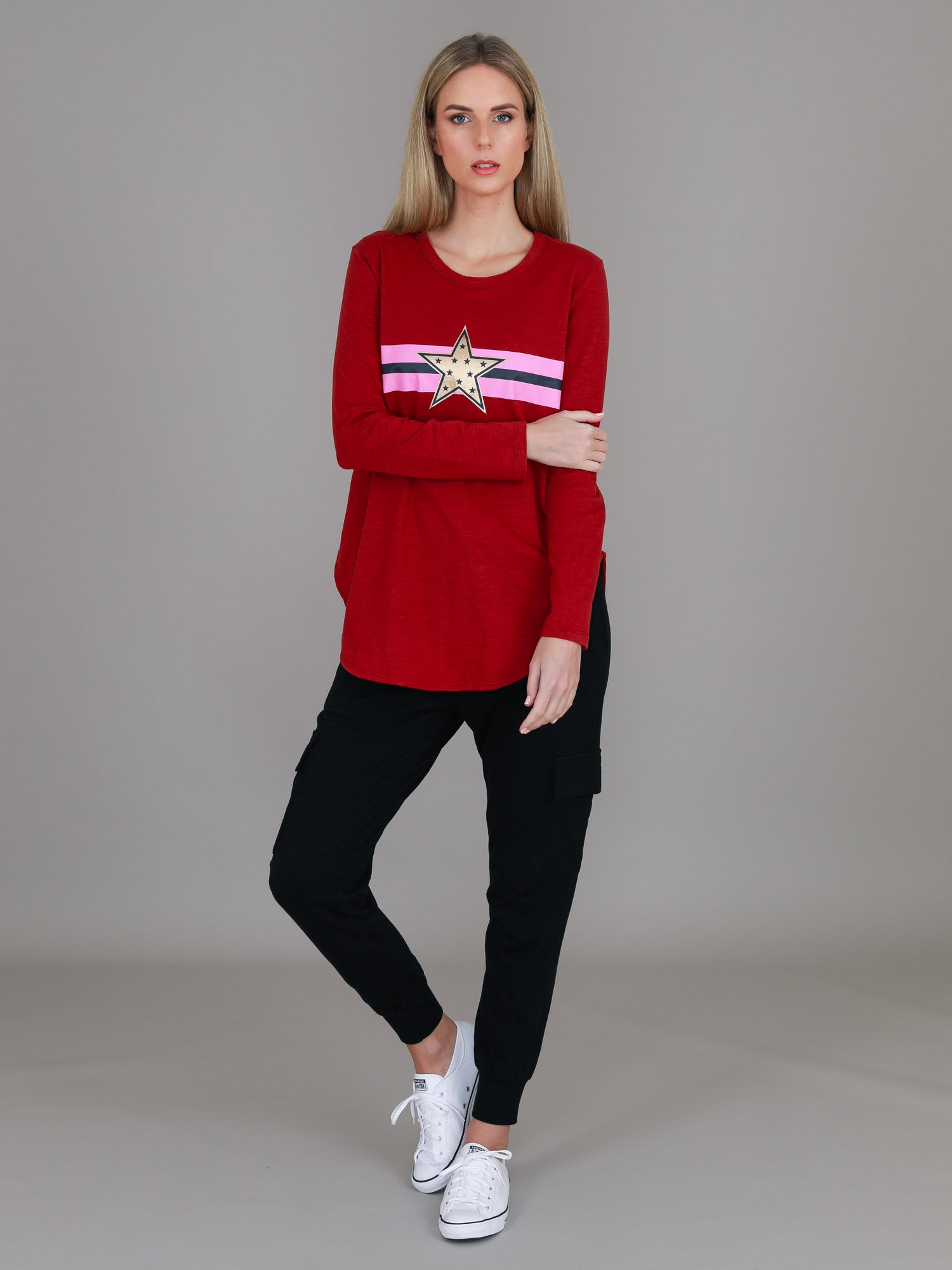 oversized graphic tees #color_cranberry