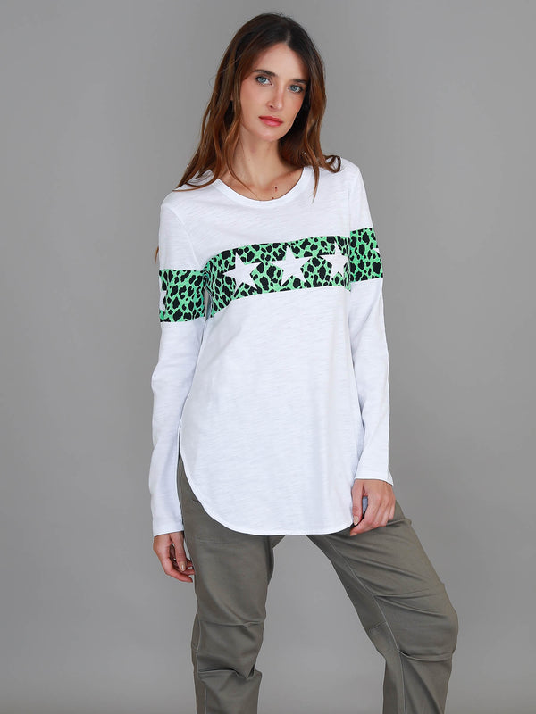Holland Leopard Star Long Sleeve T Shirt