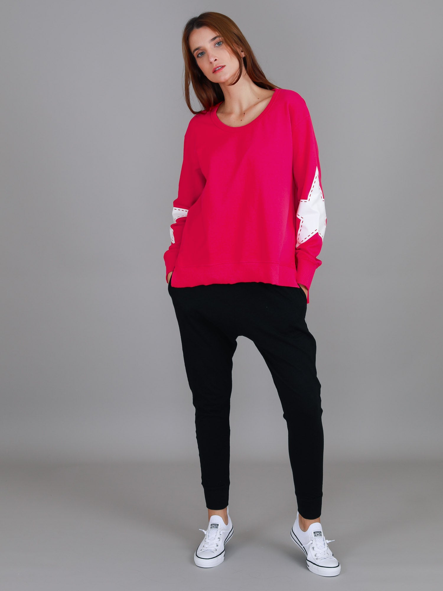 red sweater women #color_pink flash 