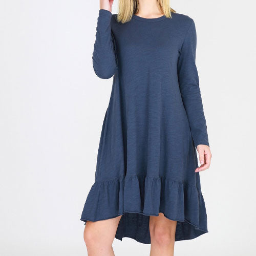 stacey ruffle hem dress