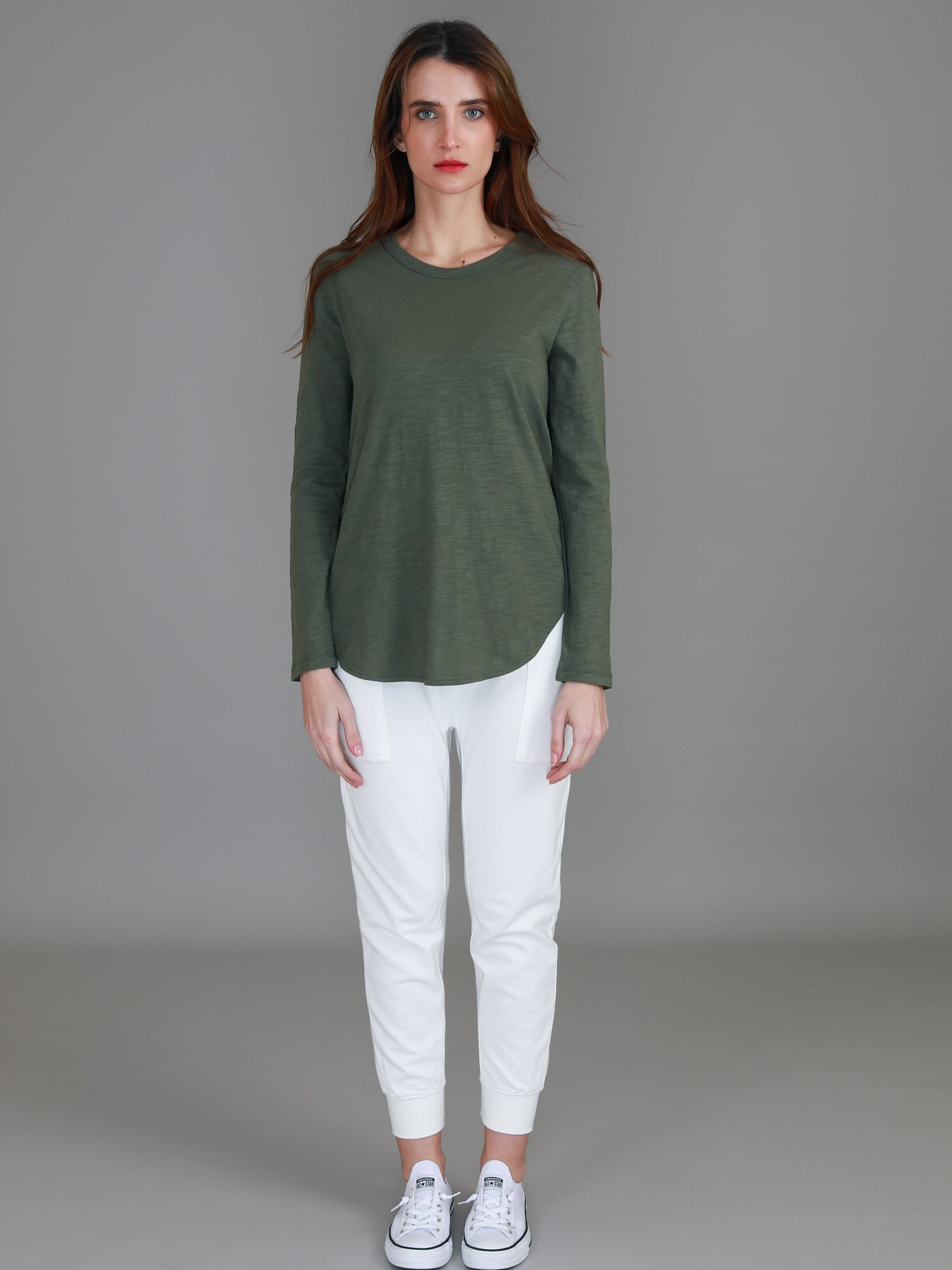 bottle green top #color_khaki