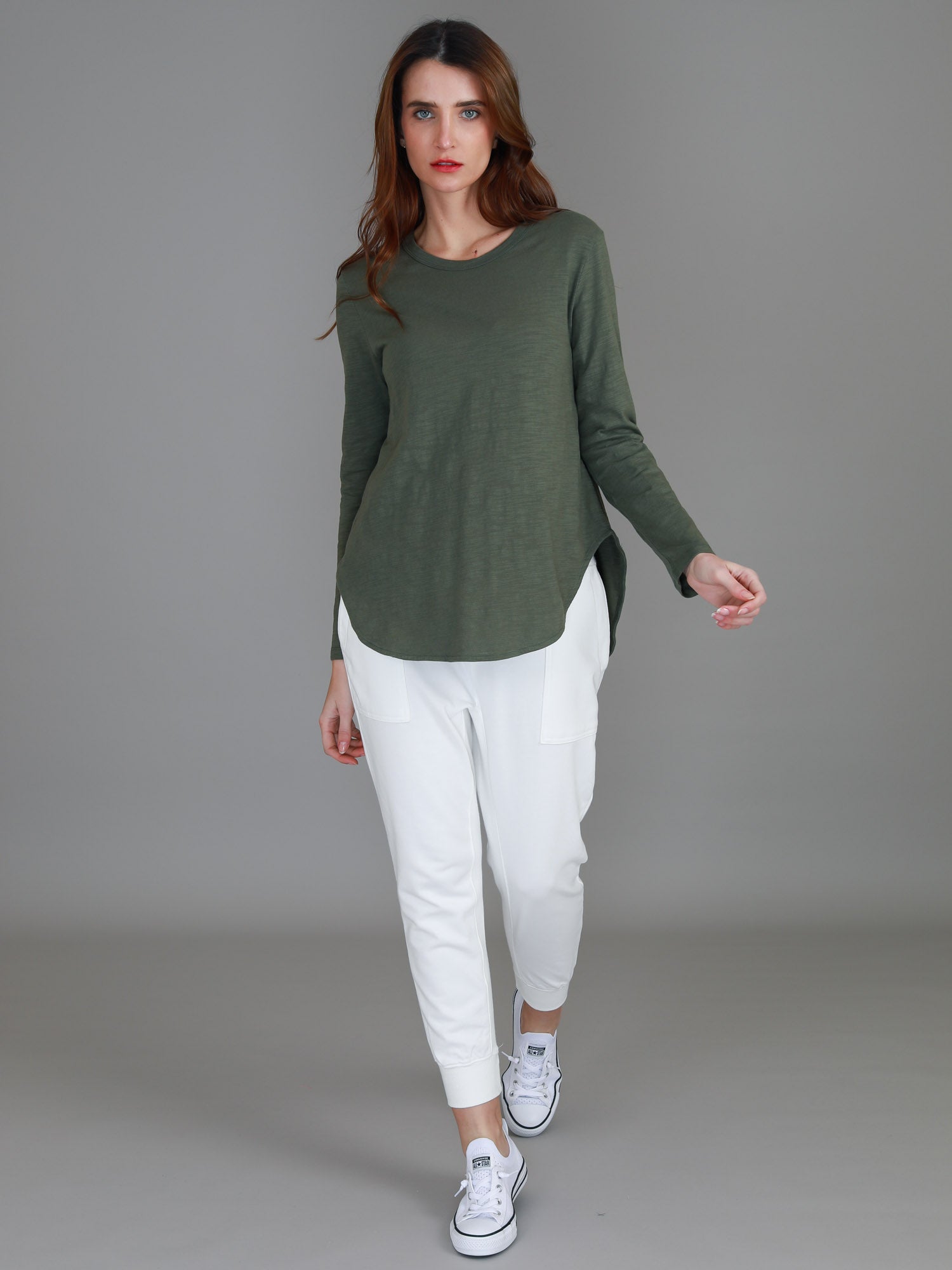 green top women #color_khaki