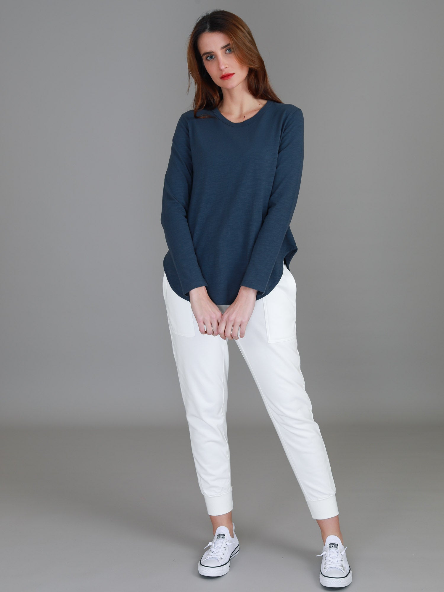 long sleeve shirt women #color_indigo