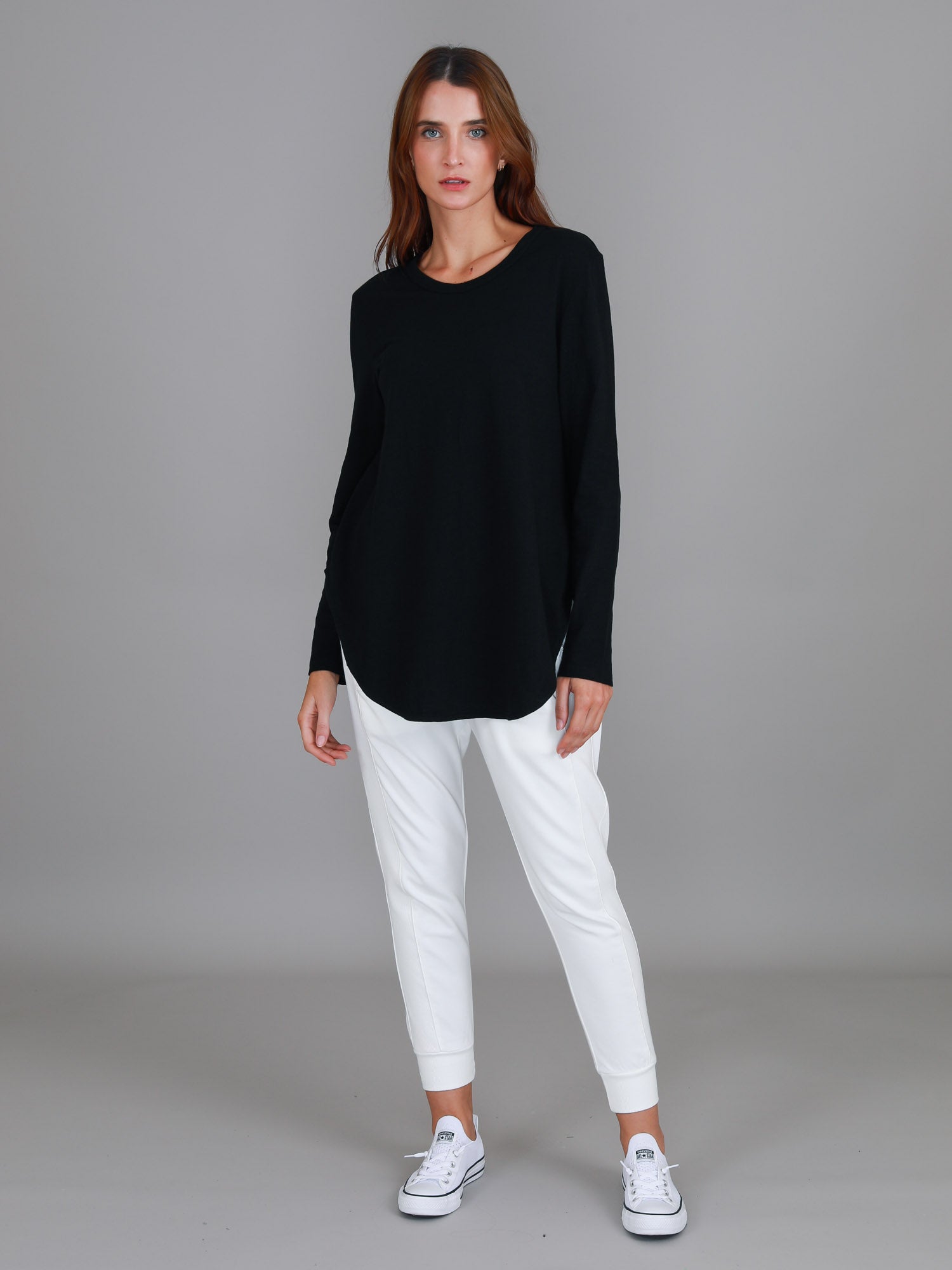 longline t shirt womens #color_black