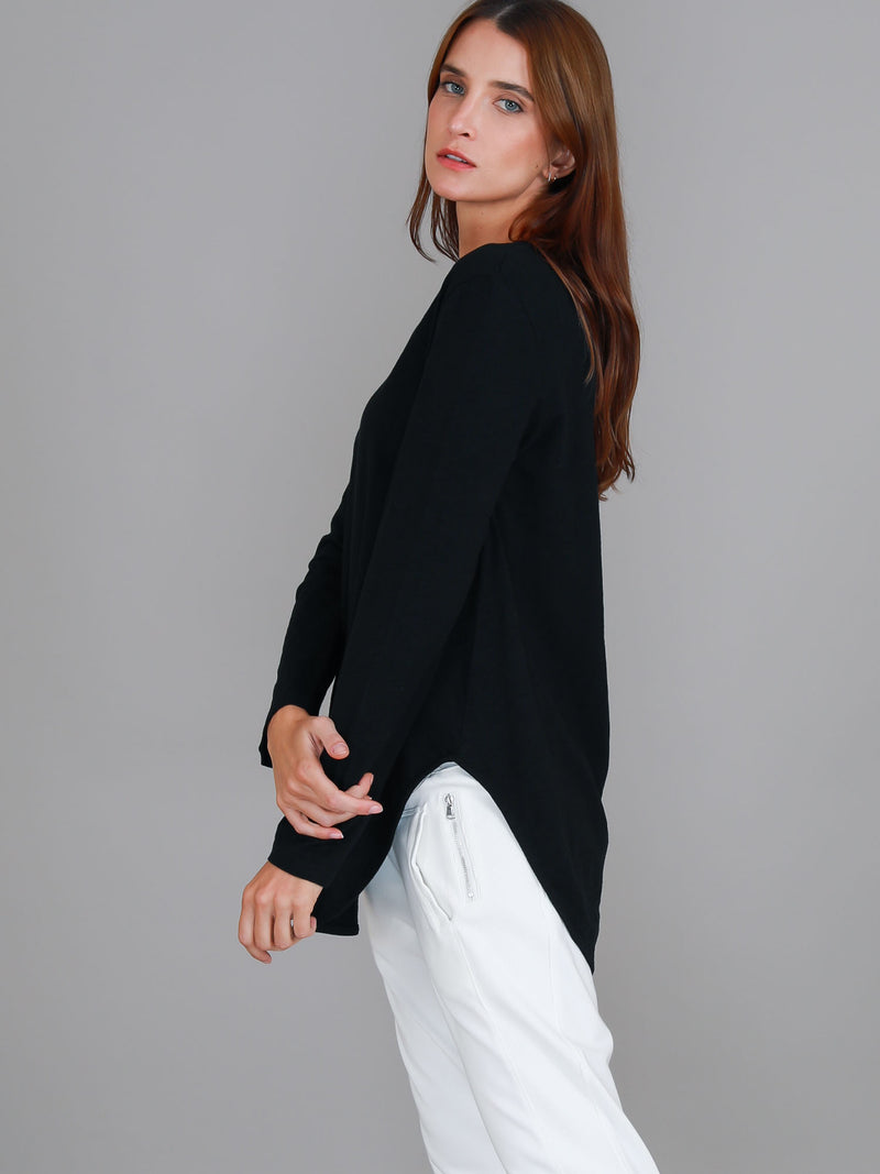 longline t shirt #color_black