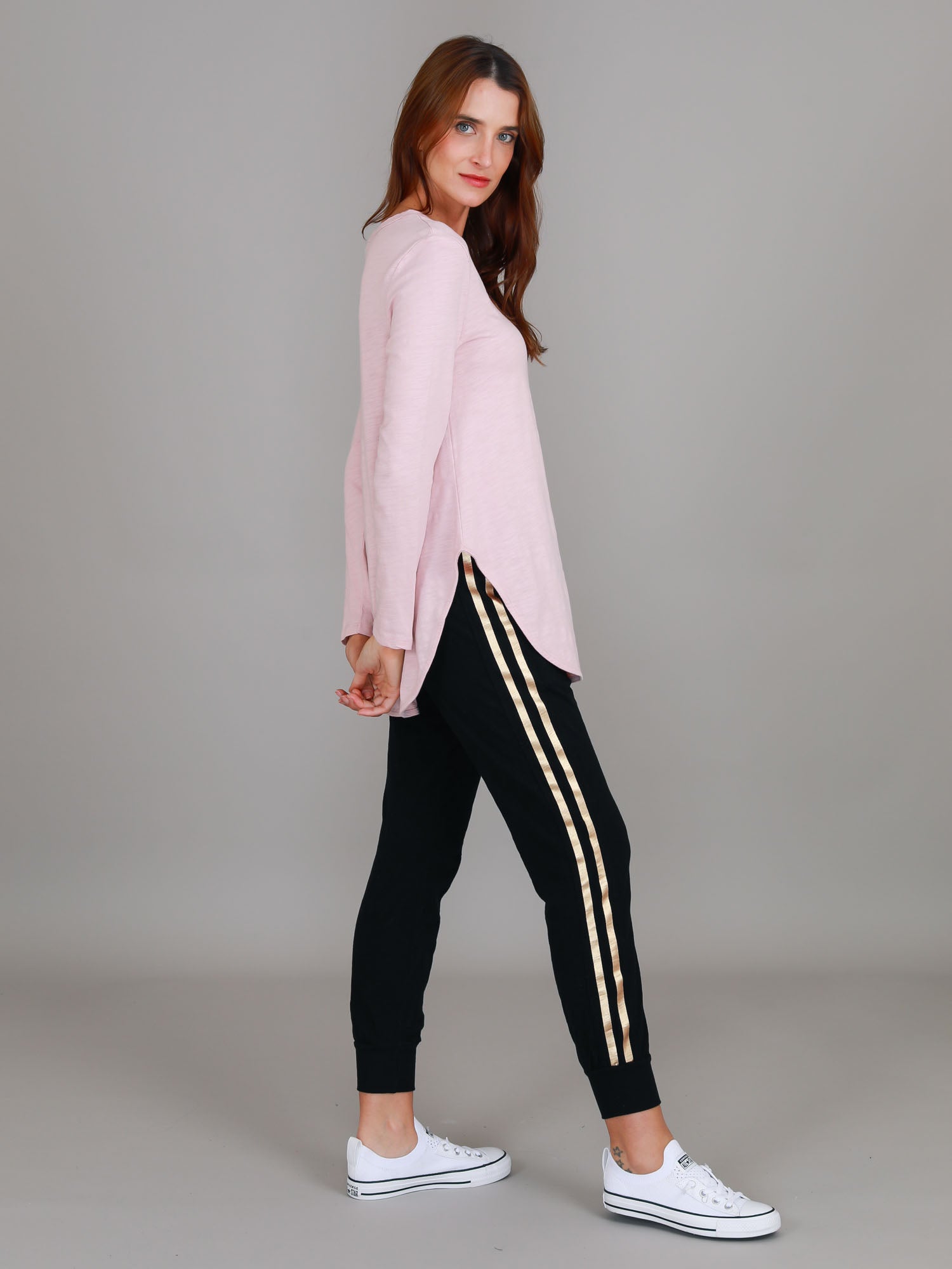 longline long sleeve top #color_blush marle