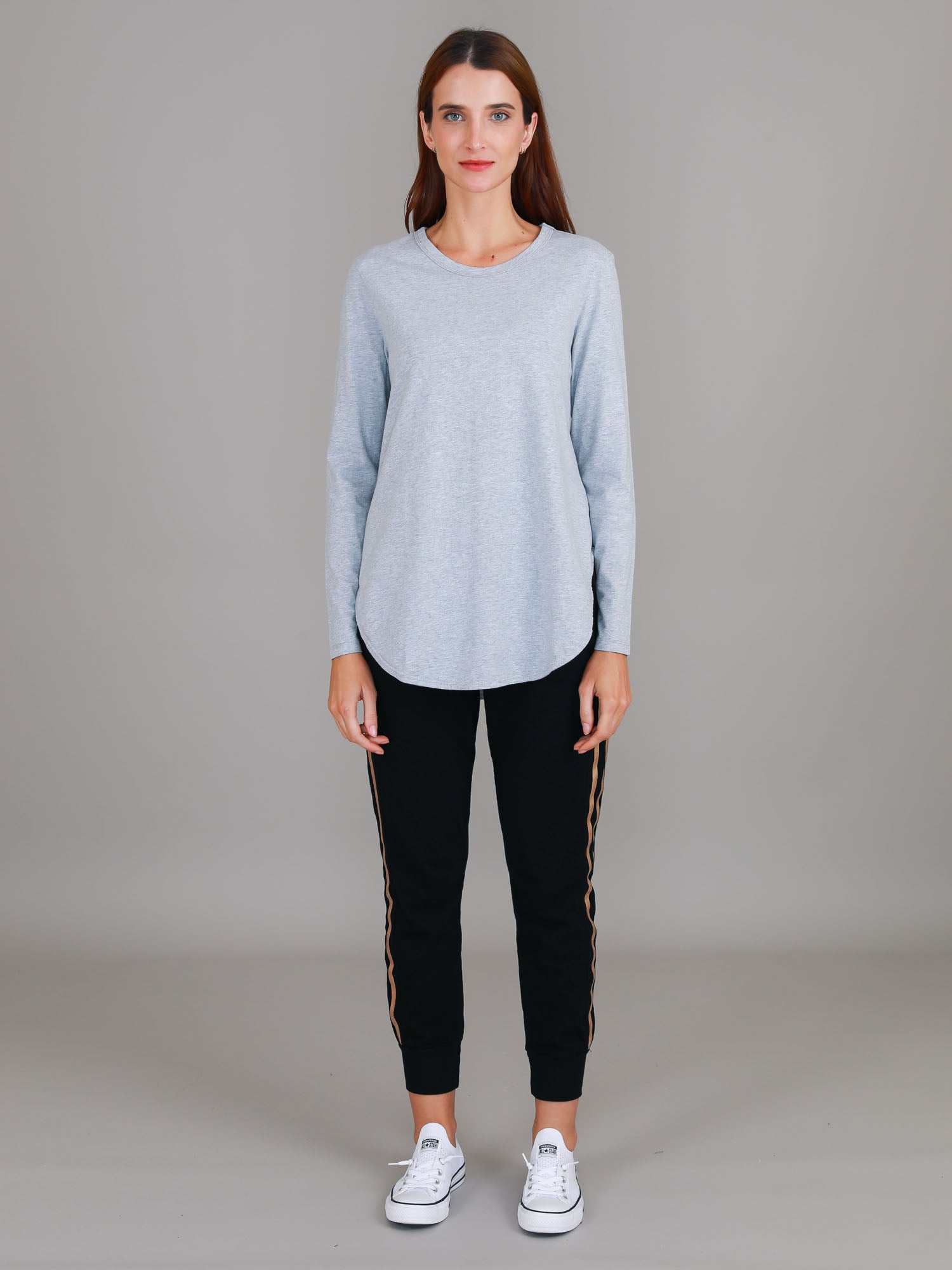 longline t shirts #color_grey marle