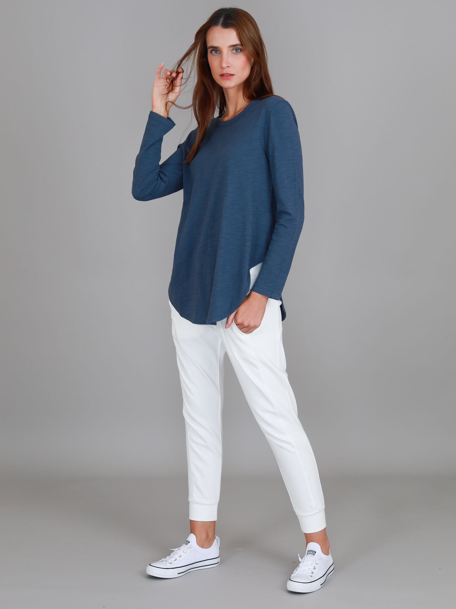 longline tops to wear with leggings #color_indigo