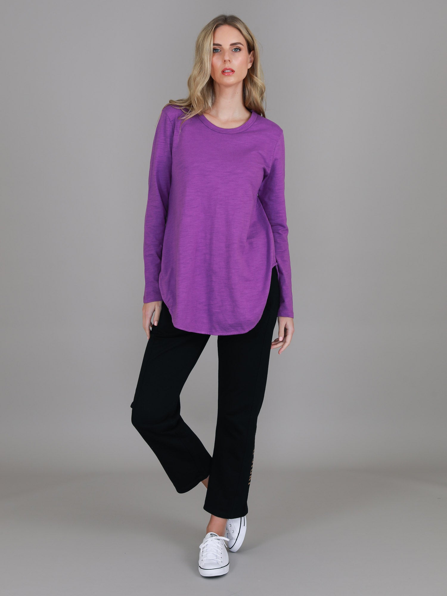 long sleeve summer top #color_grape