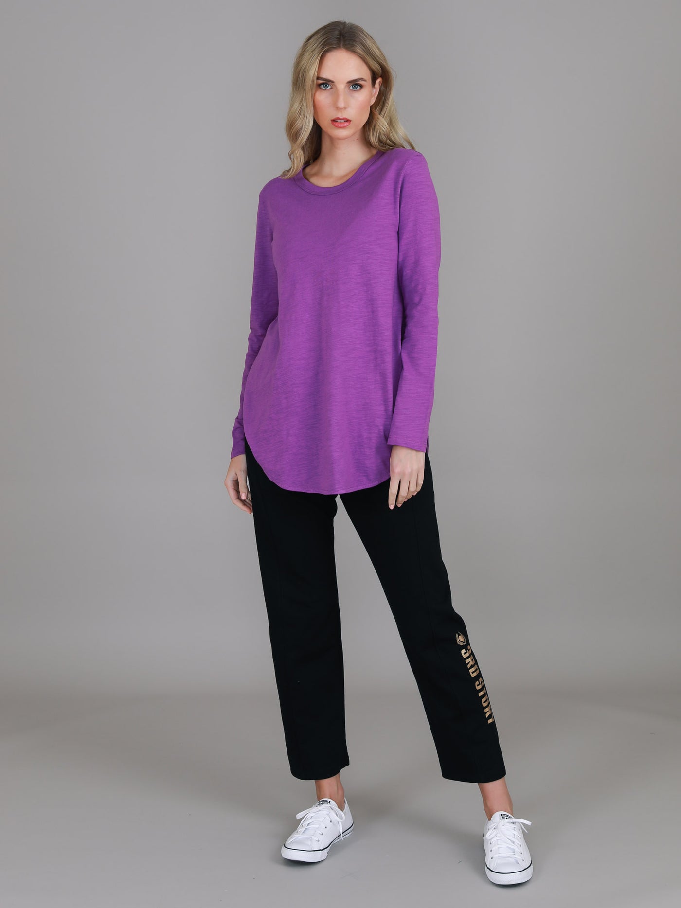 Scarlett Long Sleeve T Shirt  Grape | 3rd Story
