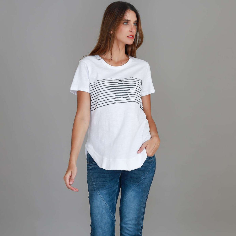 Lily Rocks Shirt Lily Silver Star T Shirt Black – Women’s Graphic Cotton Tee
