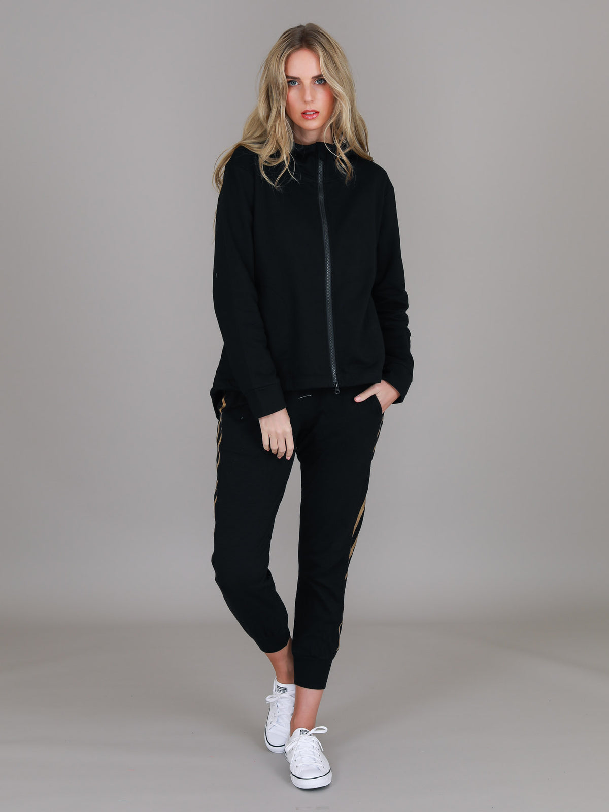 black cotton hoodie