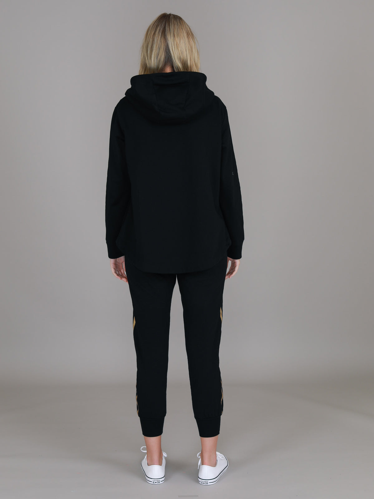black hoodie with pockets