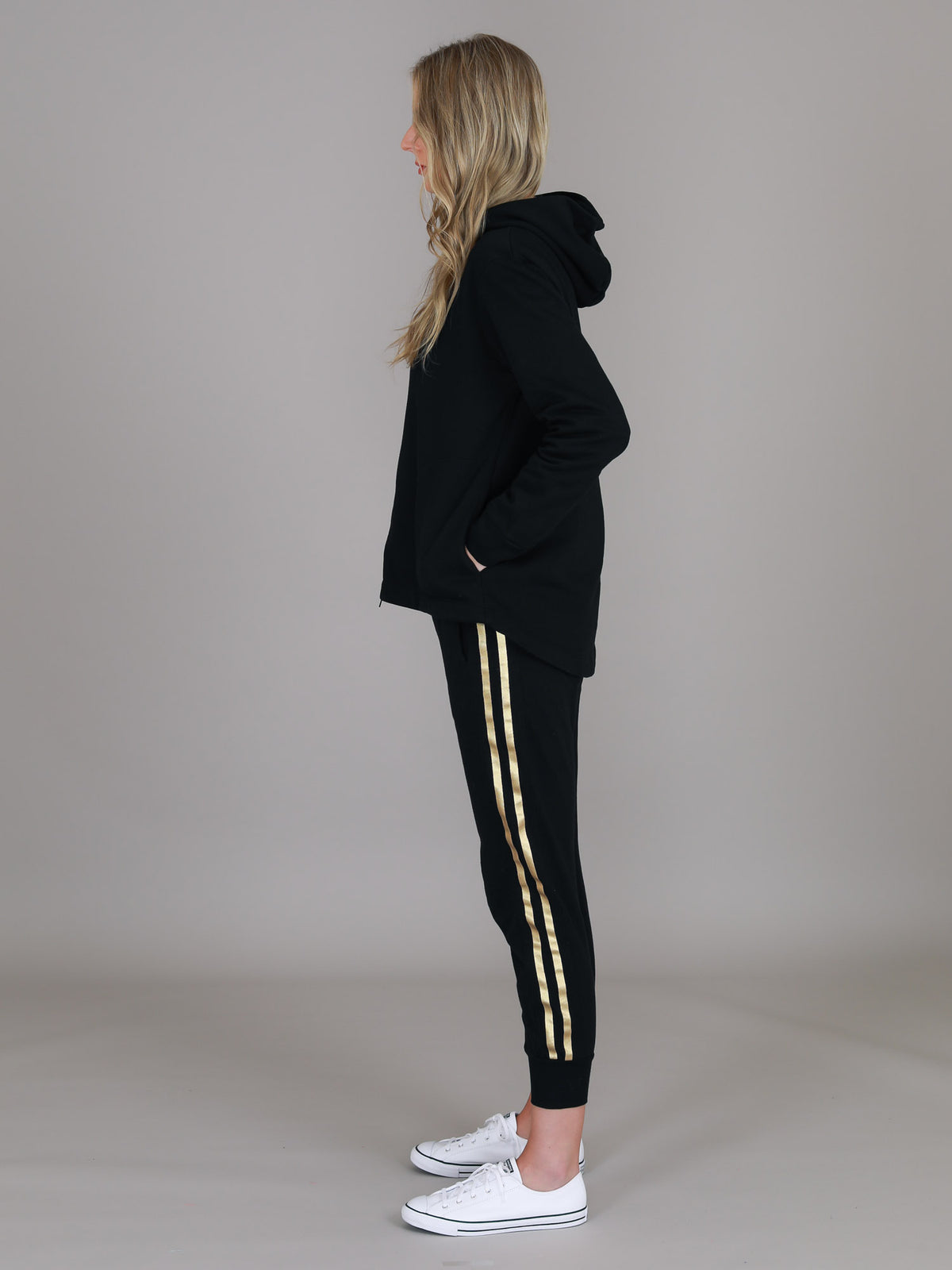 black full zip hoodie