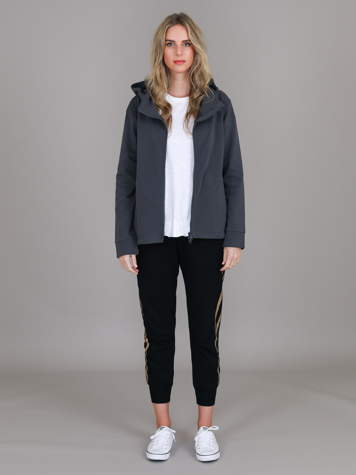 charcoal french terry hoodie