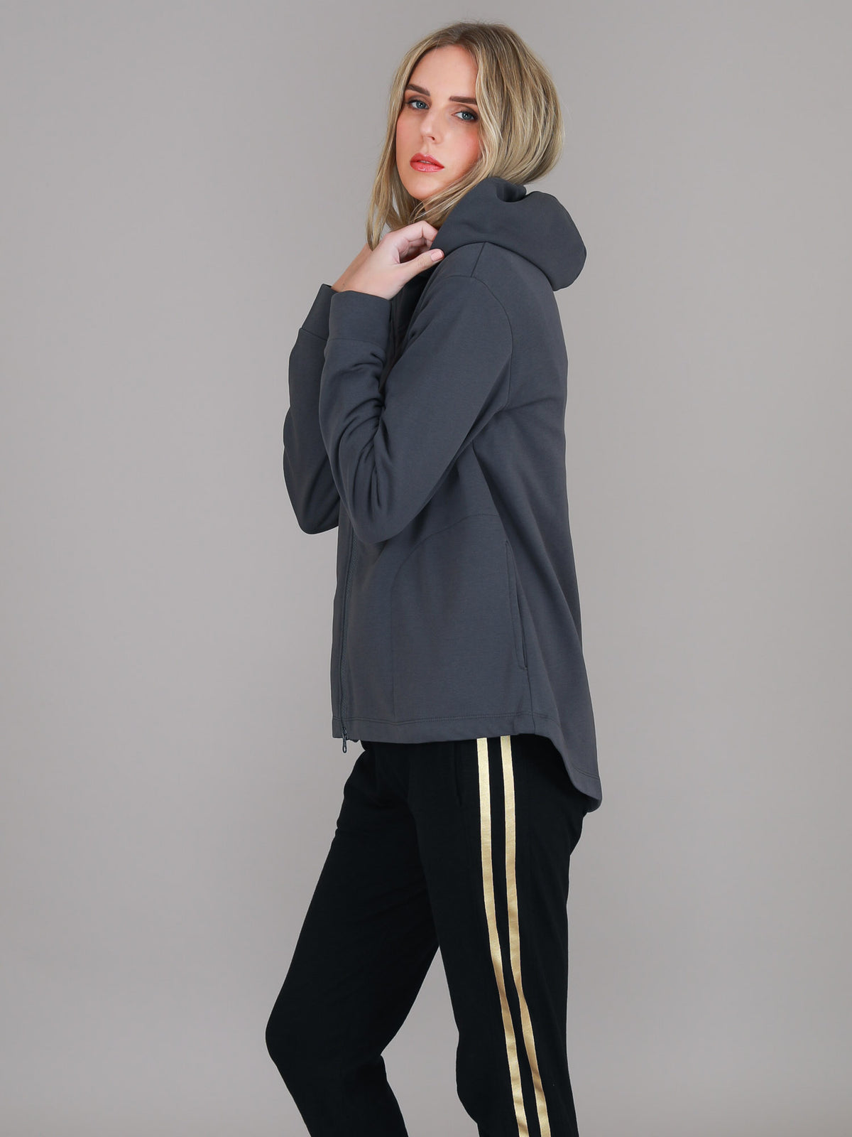 charcoal zip up hoodie