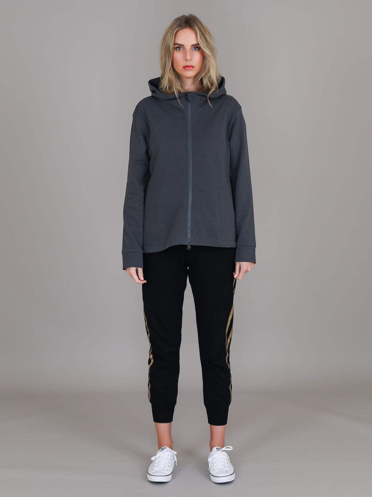 charcoal cotton hoodie