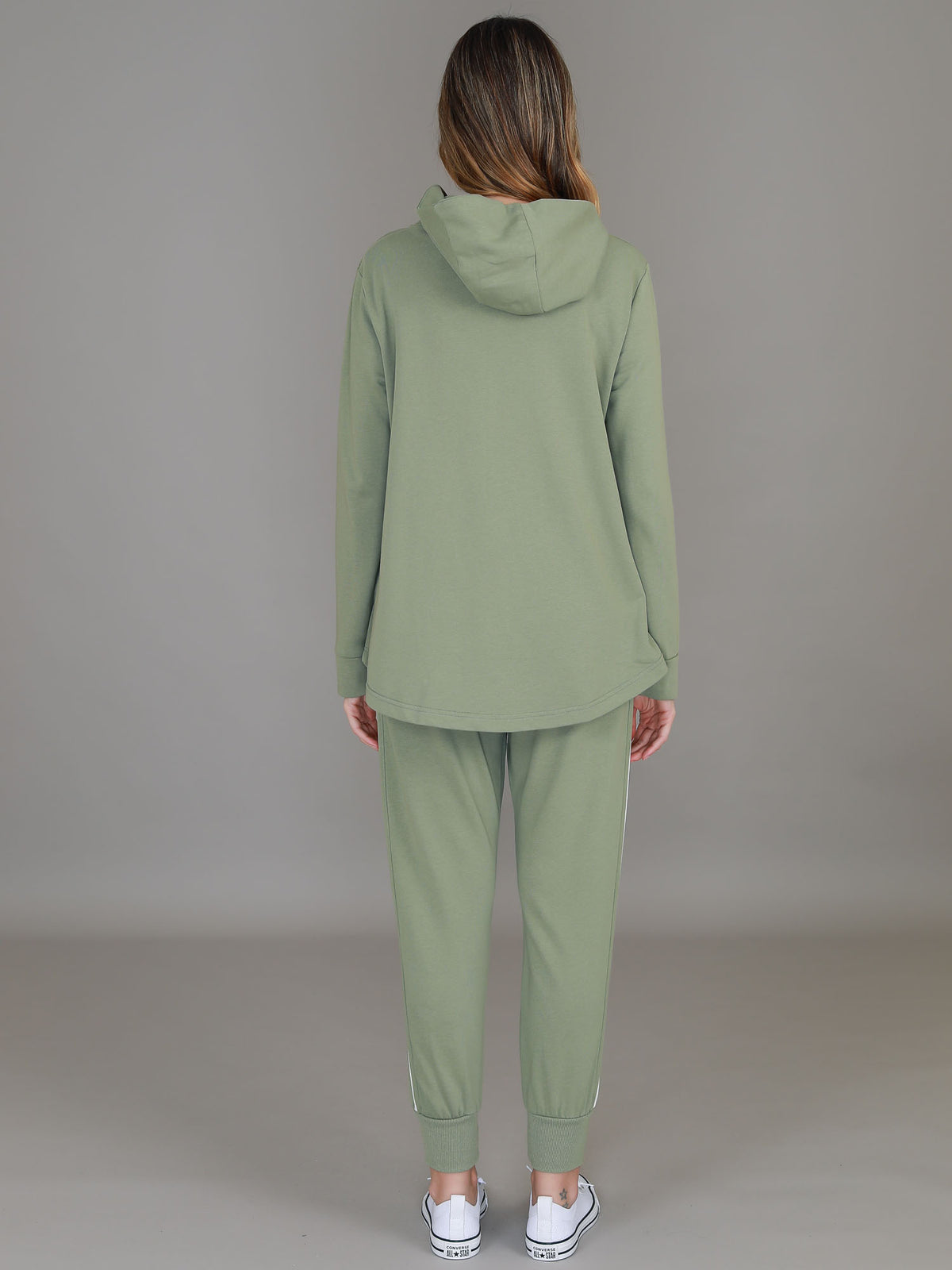 green hooded jacket