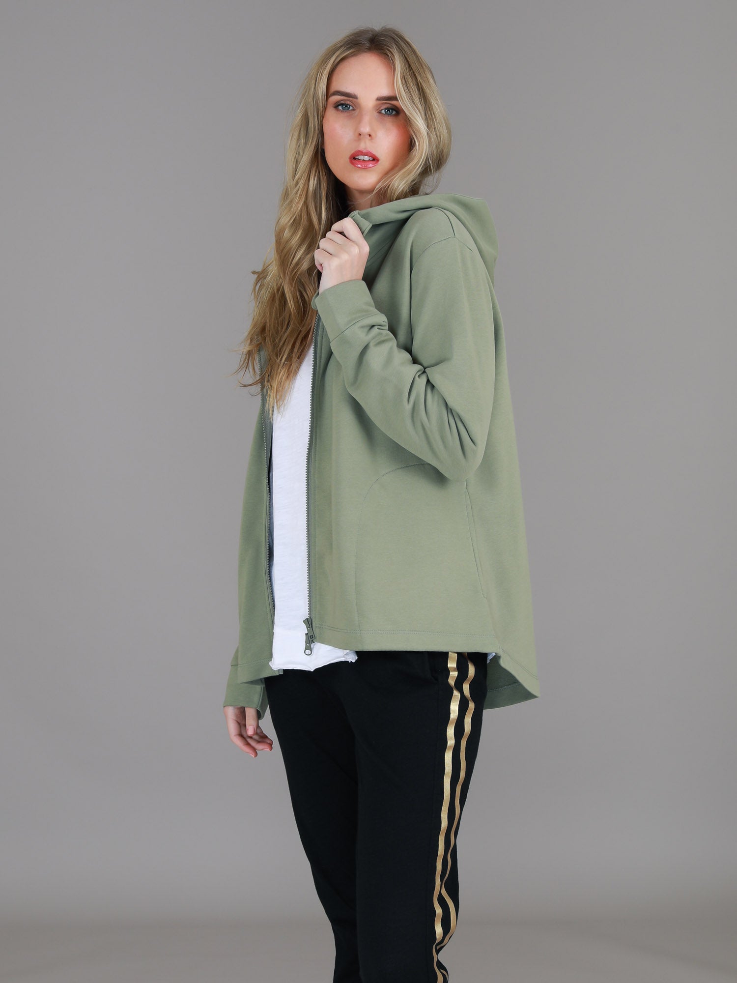 zip hoodie women #color_wispy green