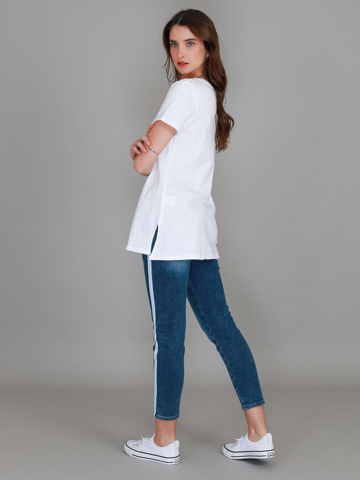 white basic top