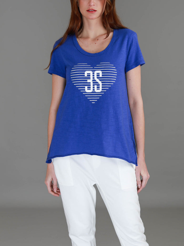 Ellie 3S Stripe Heart T Shirt (Sale)