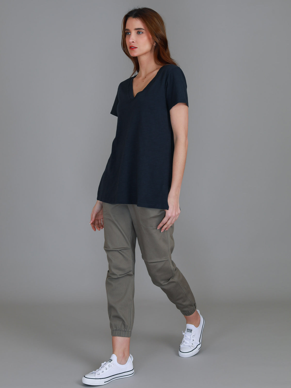 deep v neck t shirt
