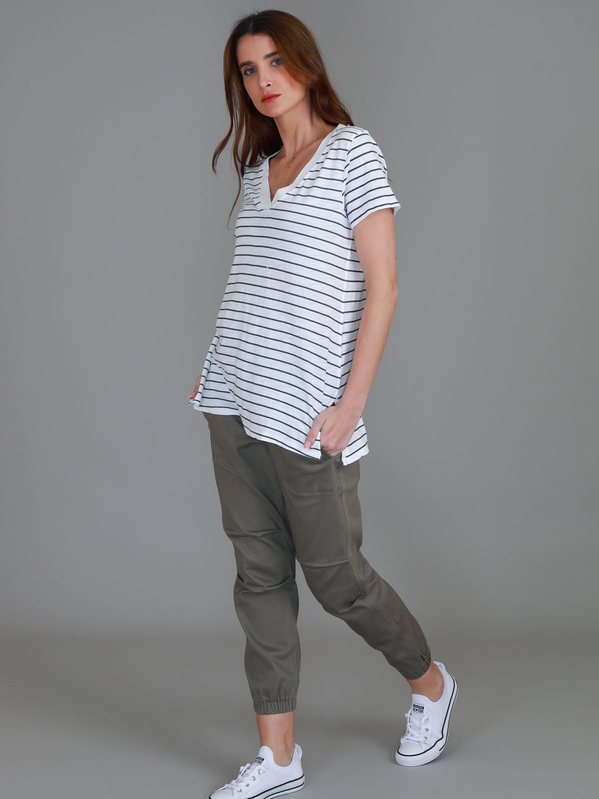 v neck short sleeve top