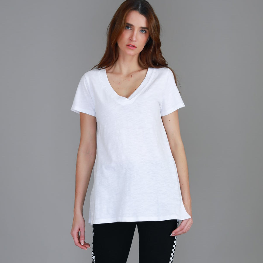 Frankie V Neck T Shirt size guide