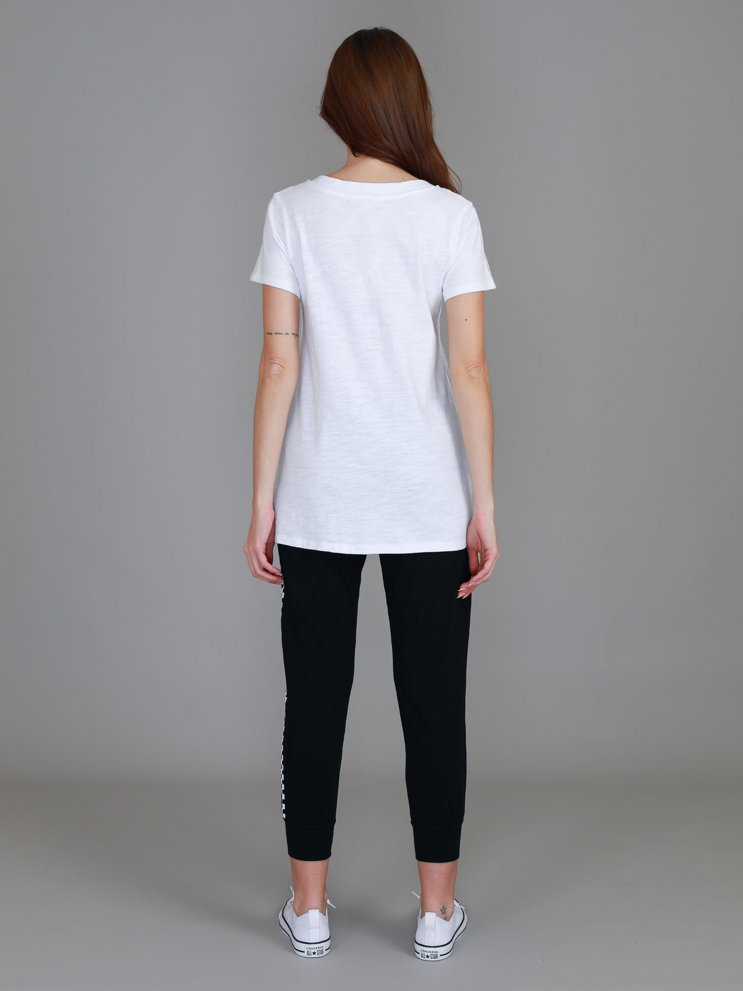 womens white v neck t shirt #color_white