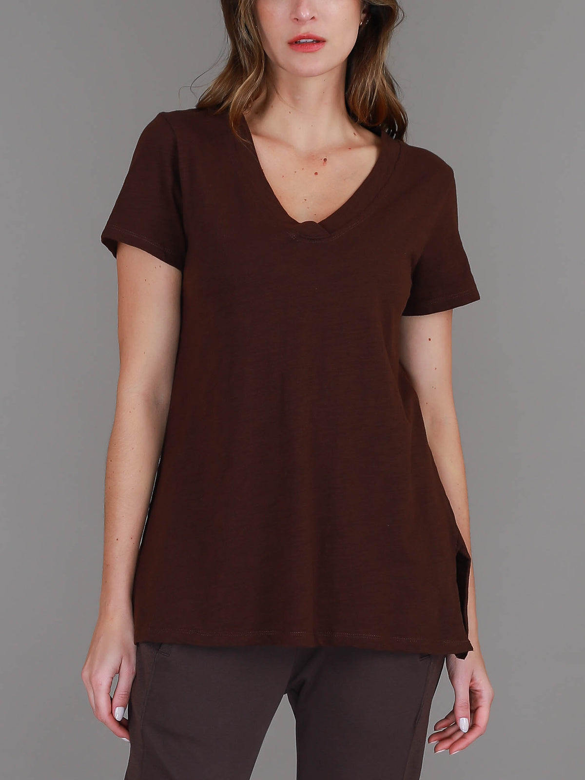 brown longline tee #color_truffle