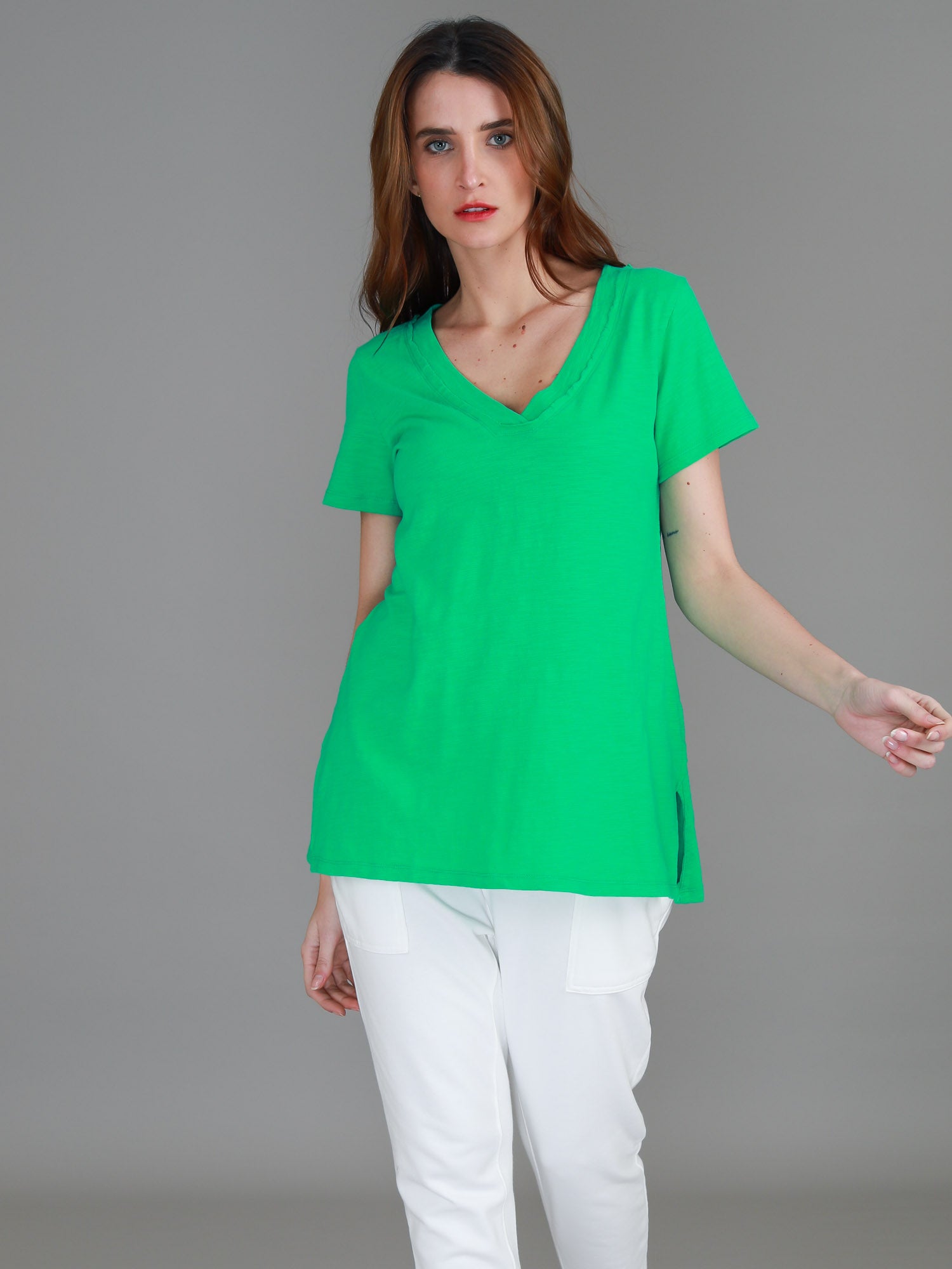 v-neck tops women's #color_peppermint