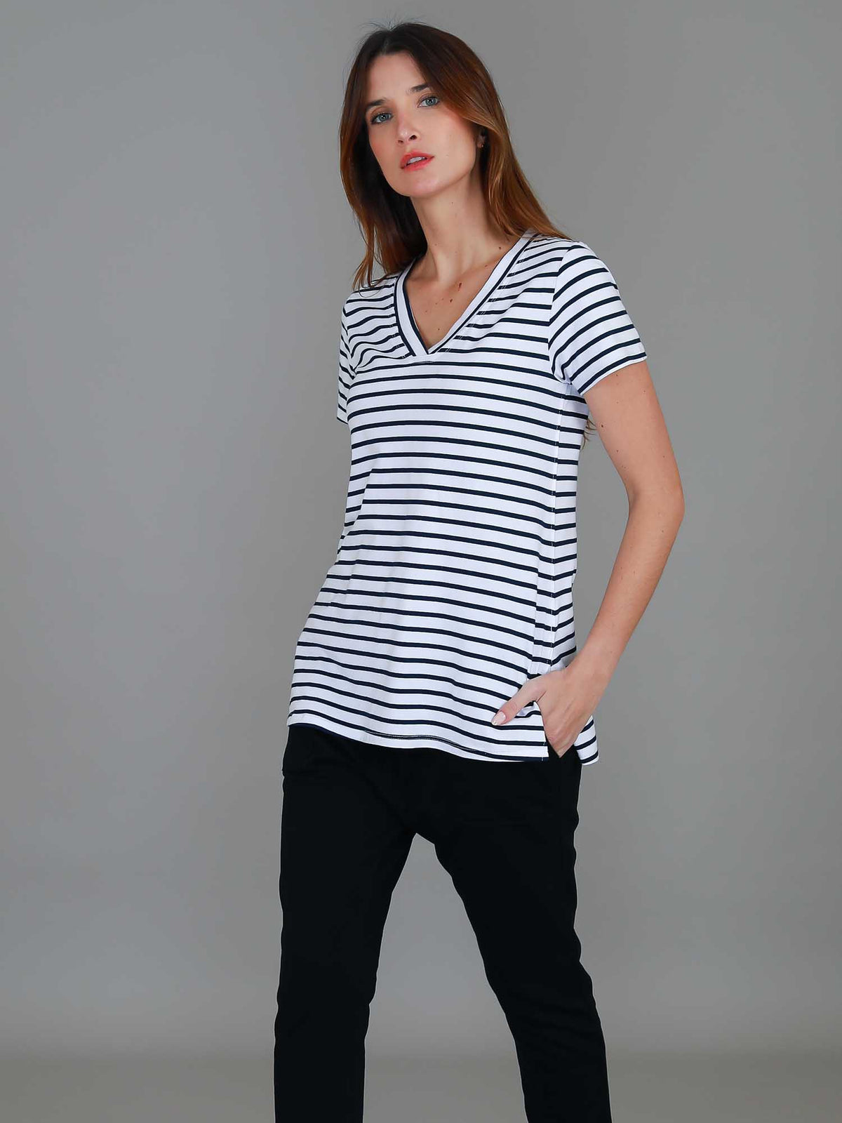 stripe tee womens