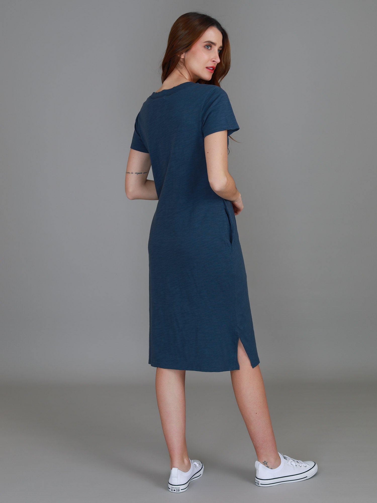 summer midi dress #color_indigo