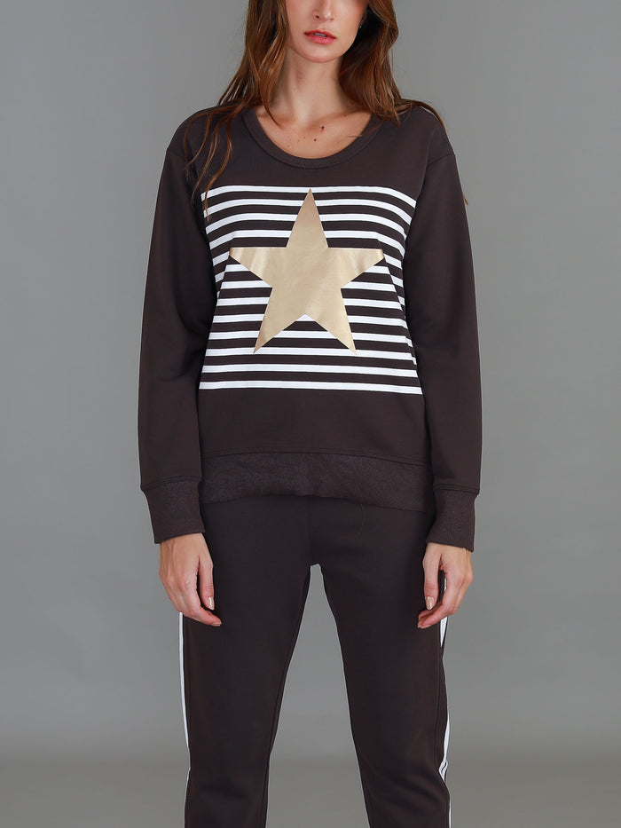 Geneva Gold Star Stripe Sweatshirt