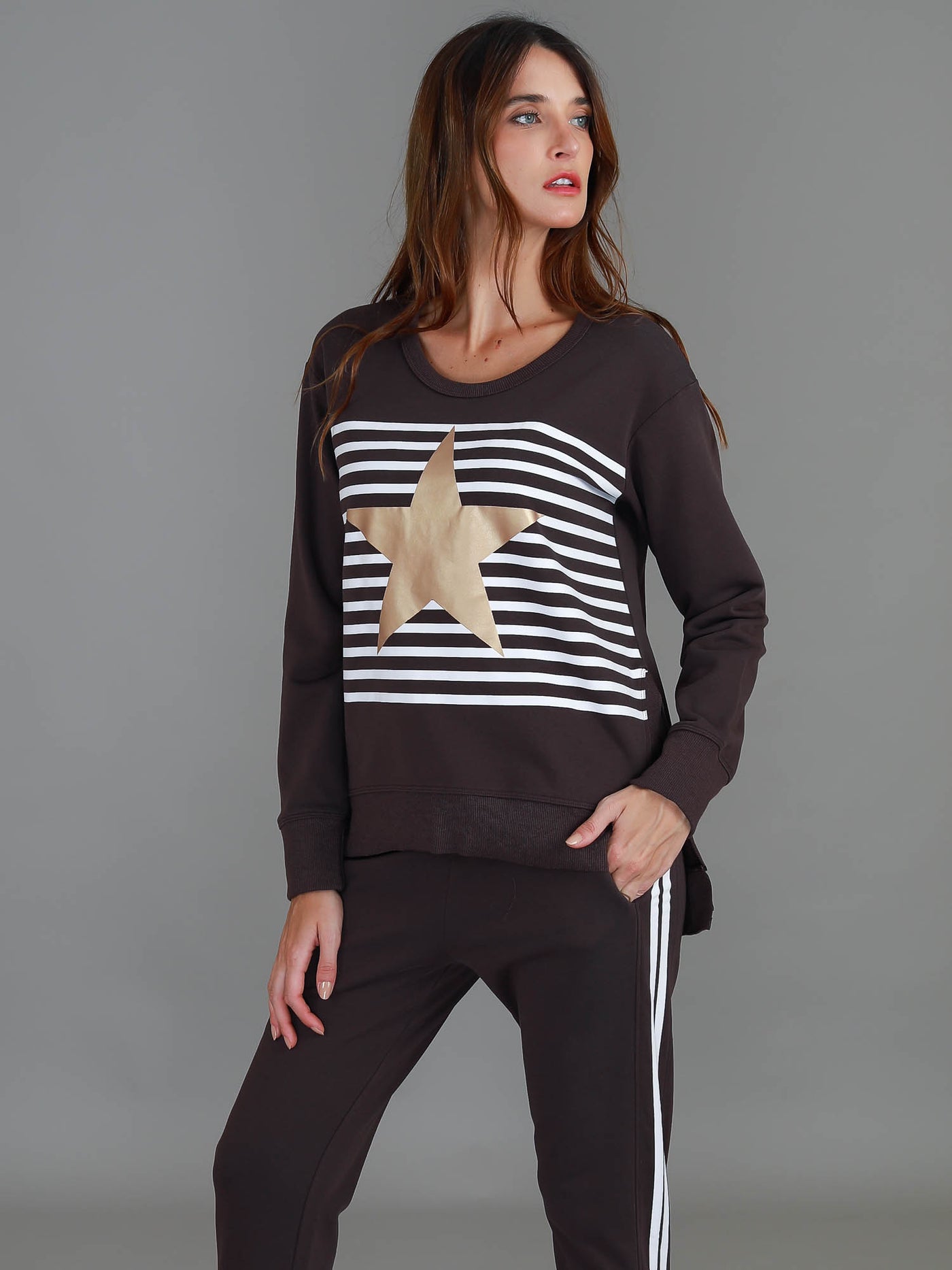 Geneva Gold Star Stripe Sweatshirt