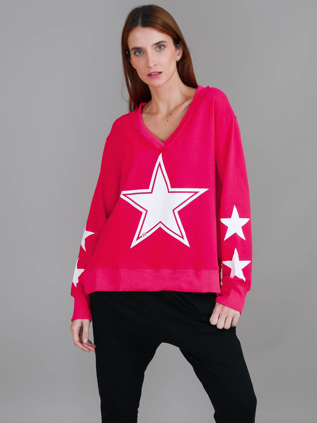 Frankie Five Star V Neck Sweatshirt