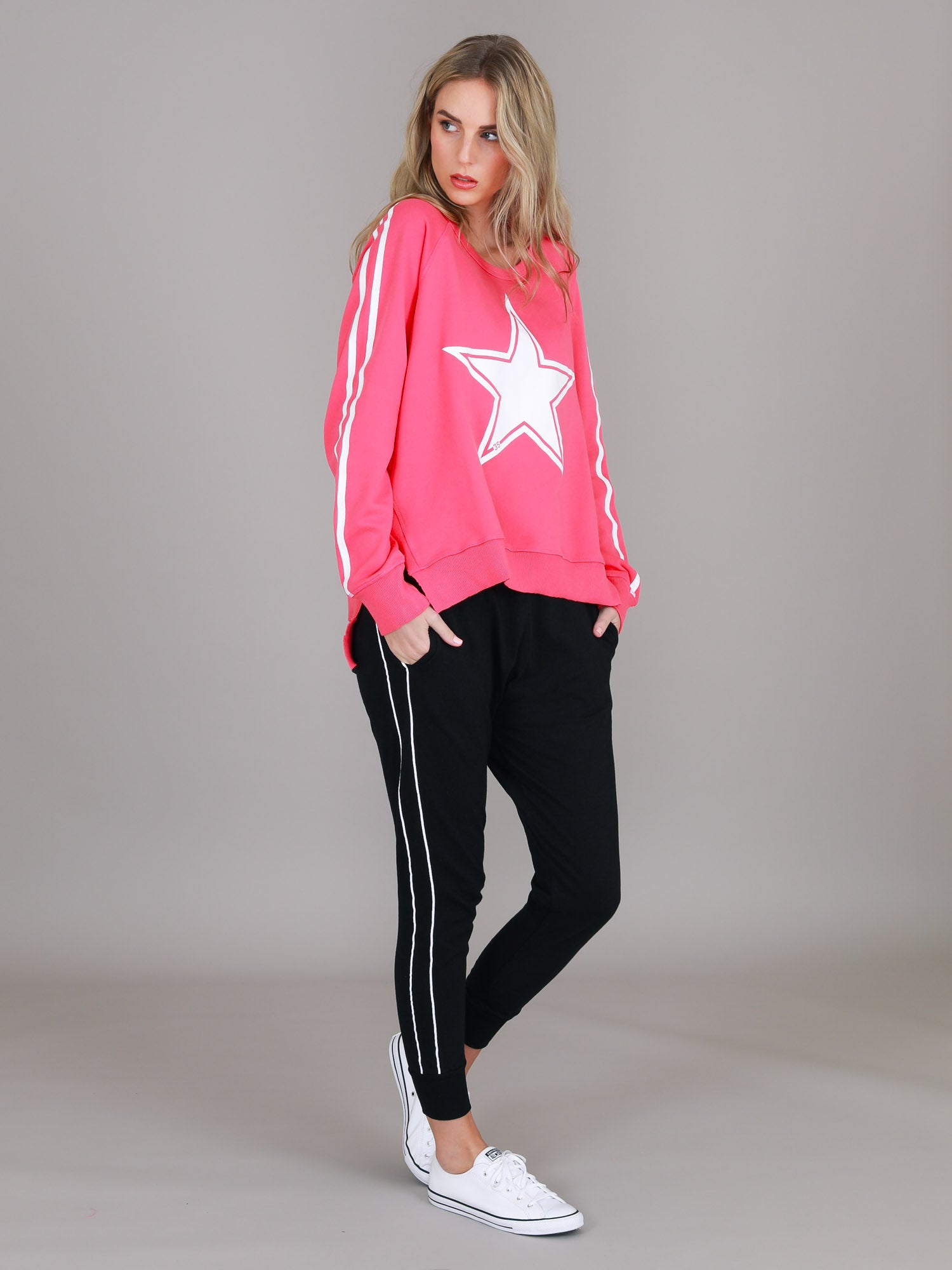 pink crew neck #color_happy pink