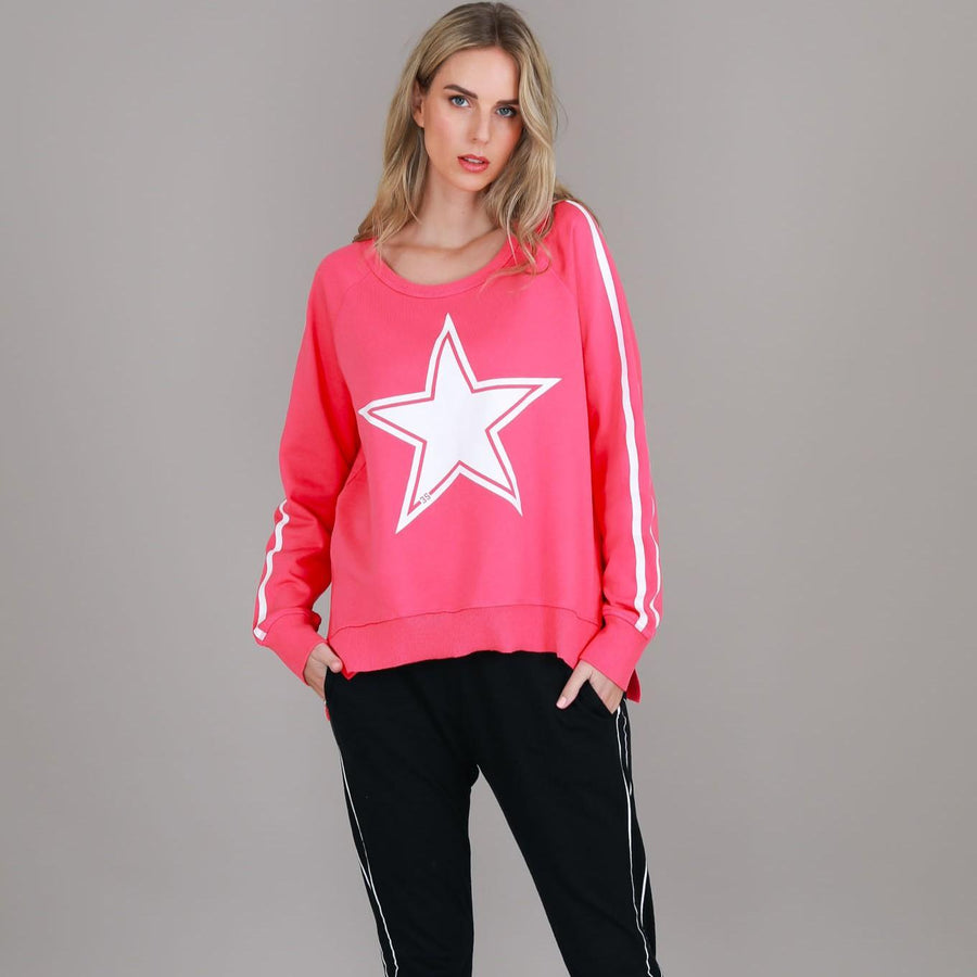 Gerry Superstar Print with Stripe Sleeve Sweatshirt size guide