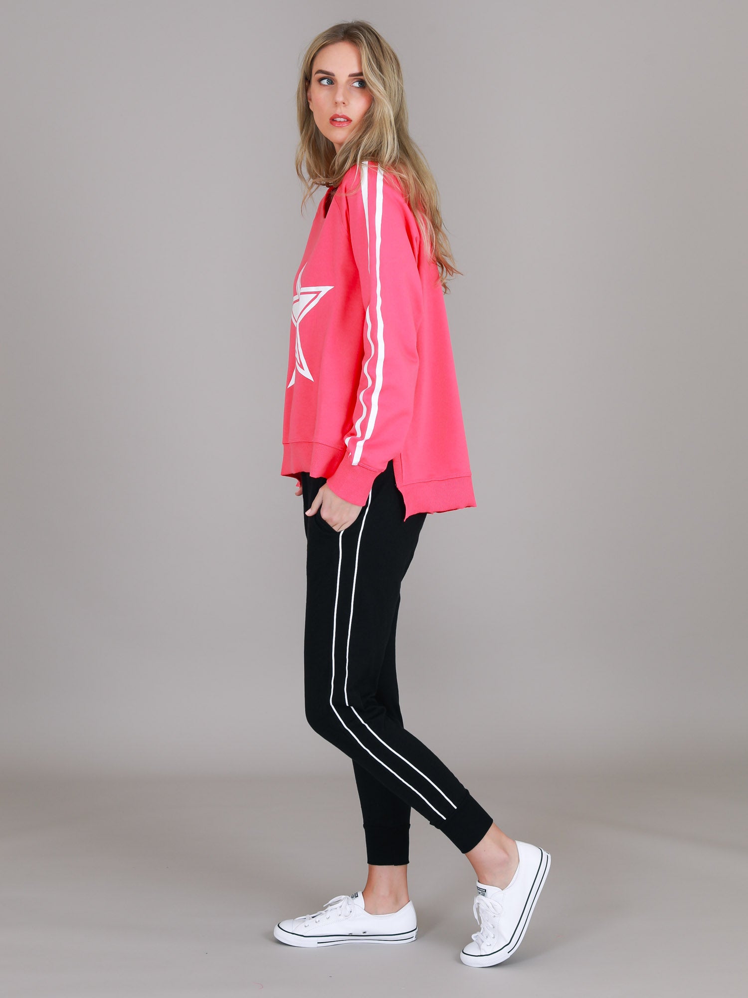 womens pink sweatshirt #color_happy pink