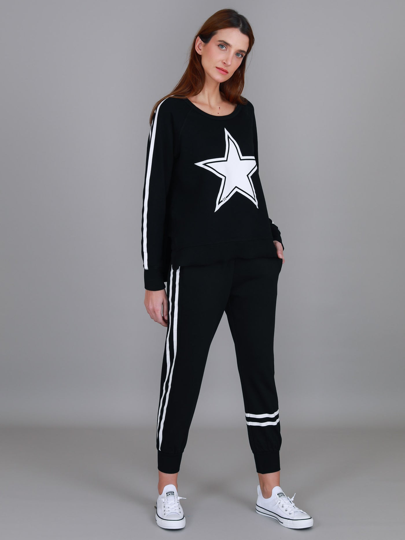 Gerry Superstar Print with Stripe Sleeve Sweatshirt