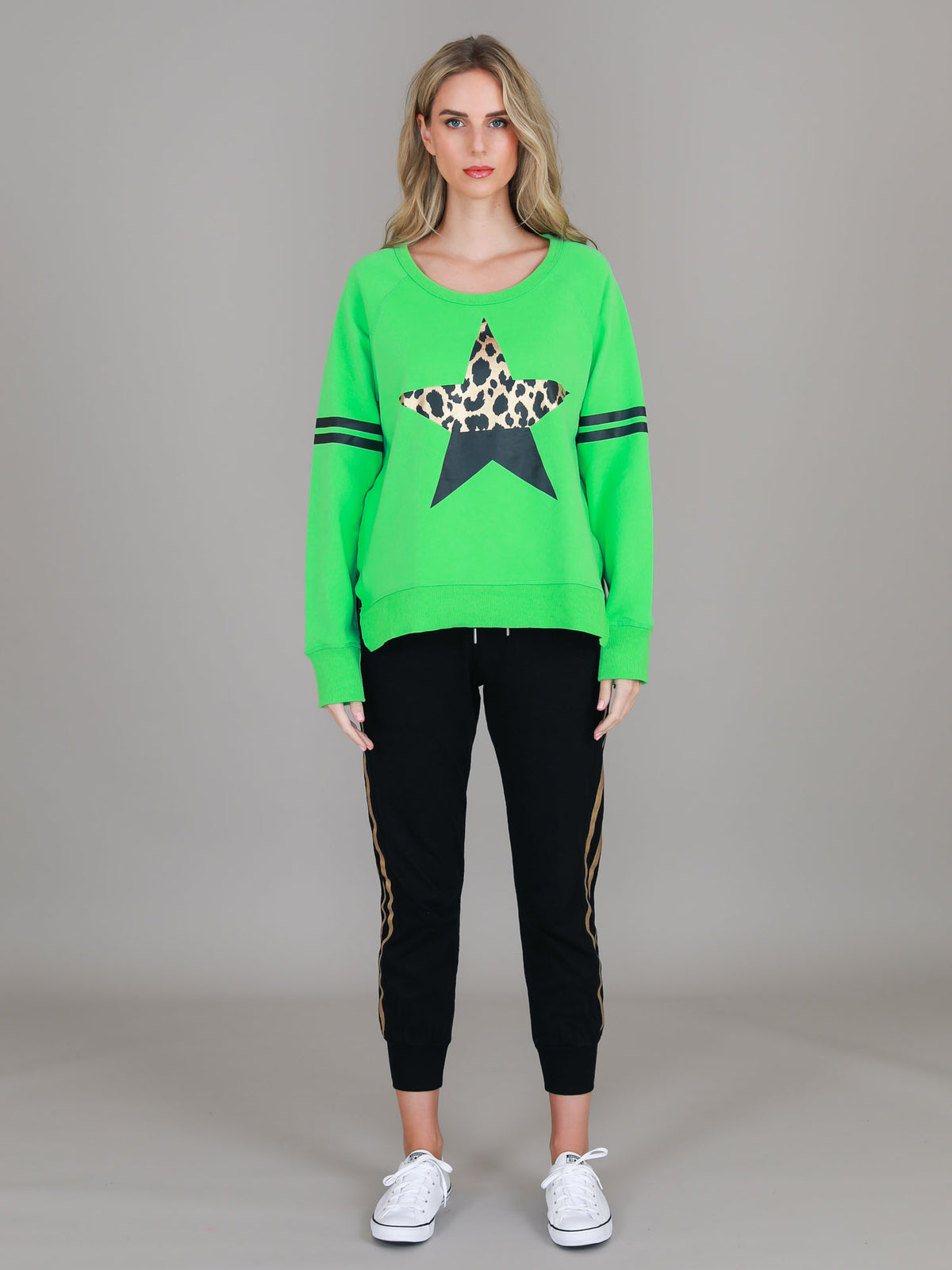 lime green sweatshirt