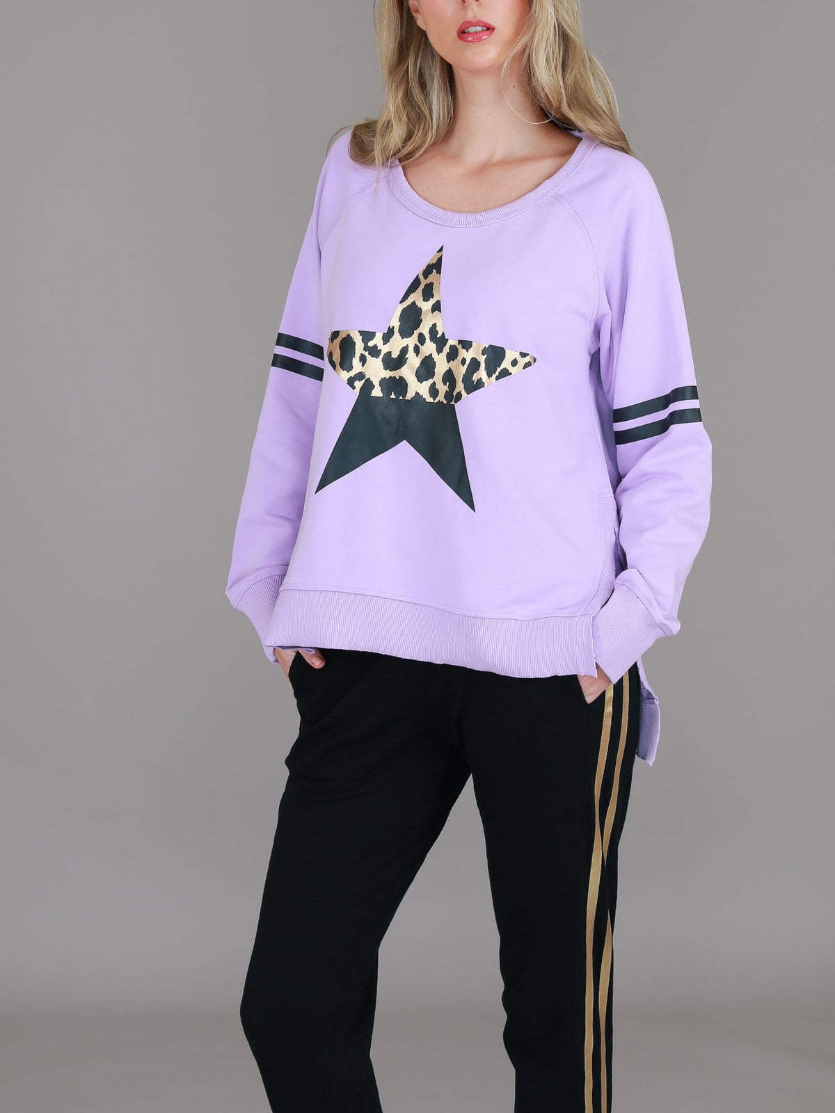 womens purple sweatshirt