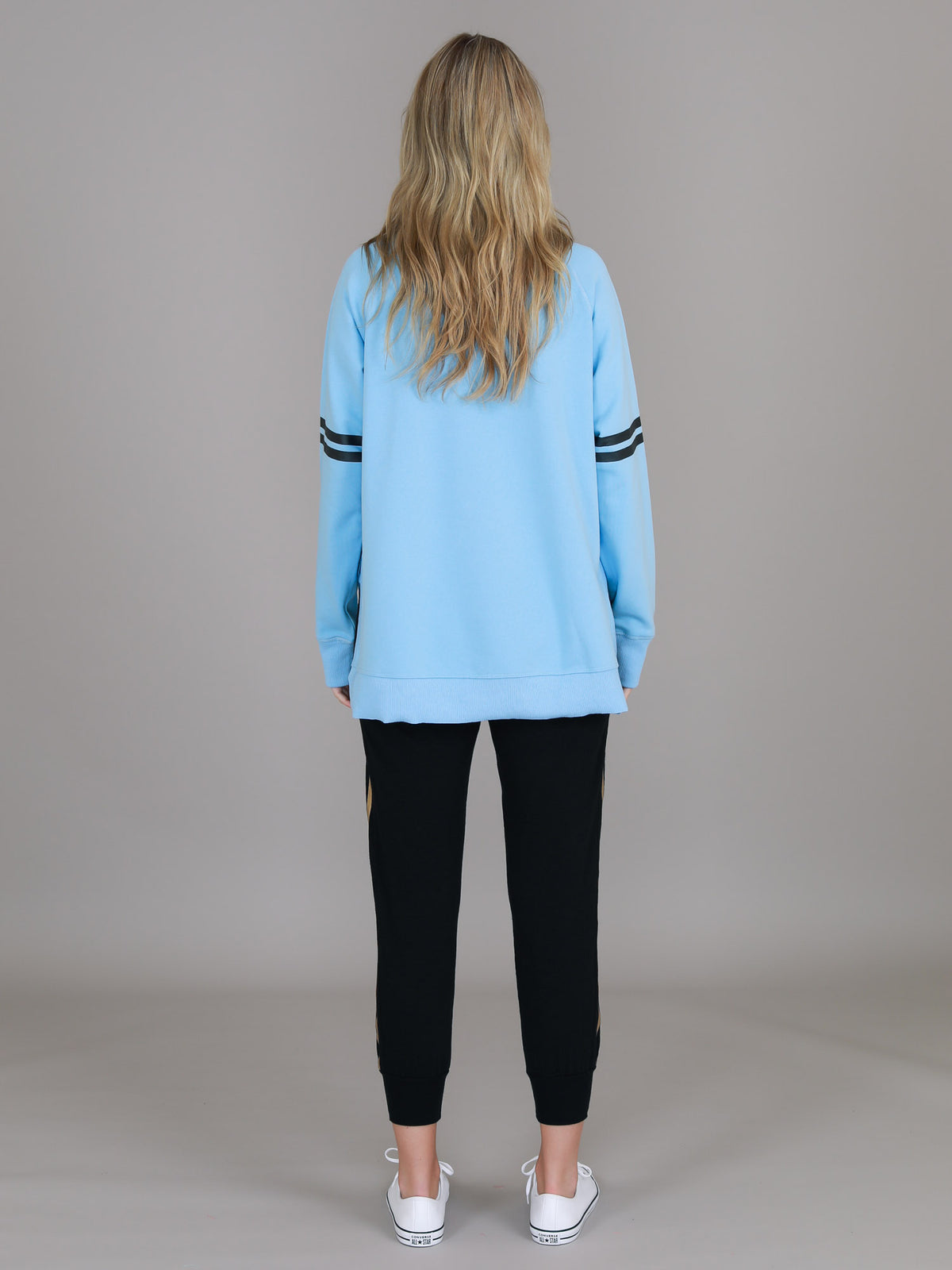 sky blue sweatshirt
