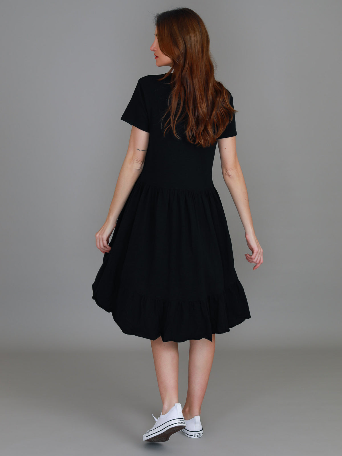 black t shirt dress women